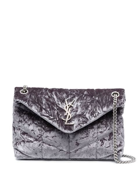 ysl crushed velvet bag|YSL small puffer bag.